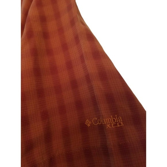 Columbia Men's XCO Sportswear Shirt Size Large Rust Plaid Short Sleeve - Picture 5 of 6